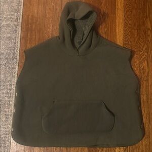 Coco + Carmen Olive Hooded Vest, New, Size XXL